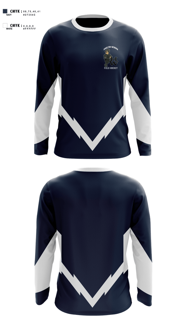 Long Sleeve Performance Shirt, Hamilton-Wenham Regional High School Field Hockey, Field Hockey, Teamtime, Team time, sublimation, custom sports apparel, team uniforms, spirit wear, spiritwear, sports uniforms, custom shirts, team store, custom team store, fundraiser sports, apparel fundraiser