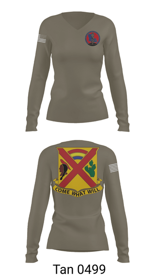 Womens Long Sleeve Vneck Shirt, Charley troop 2-108 CAV, , Teamtime, Team time, sublimation, custom sports apparel, team uniforms, spirit wear, spiritwear, sports uniforms, custom shirts, team store, custom team store, fundraiser sports, apparel fundraiser