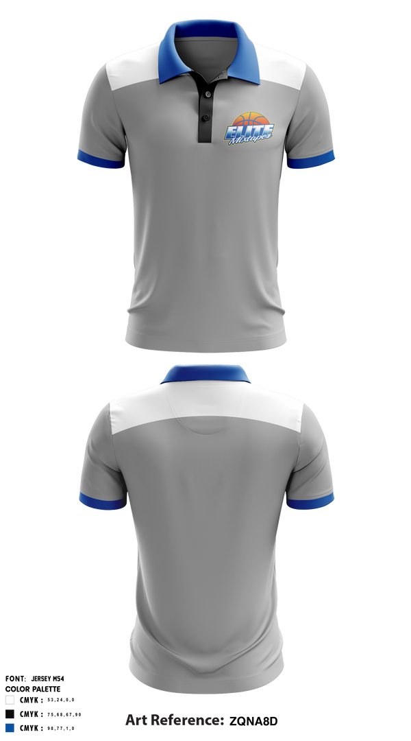 Short Sleeve Performance Polo, Elite Mixtapes, Men's Basketball, Teamtime, Team time, sublimation, custom sports apparel, team uniforms, spirit wear, spiritwear, sports uniforms, custom shirts, team store, custom team store, fundraiser sports, apparel fundraiser