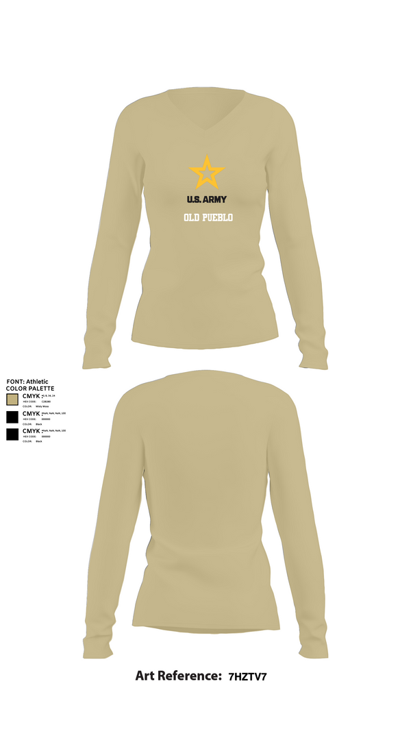 Womens Long Sleeve Vneck Shirt, Old Pueblo, , Teamtime, Team time, sublimation, custom sports apparel, team uniforms, spirit wear, spiritwear, sports uniforms, custom shirts, team store, custom team store, fundraiser sports, apparel fundraiser