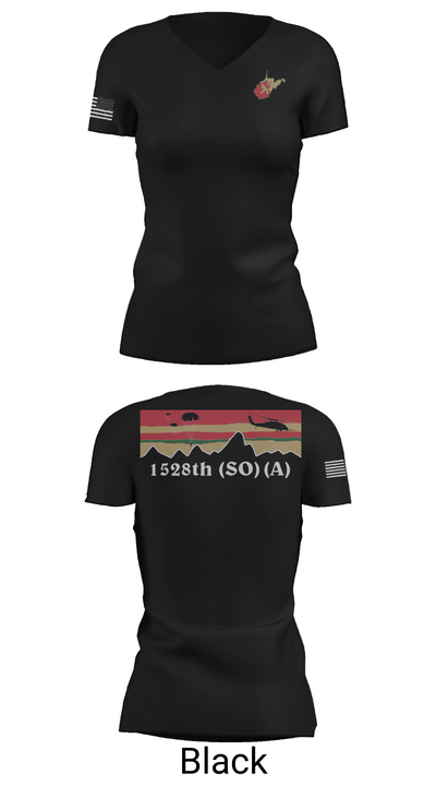 1528th FSC (SO) (A) 11146536 Women's Short Sleeve V-neck Shirt - 28