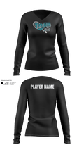 Bonney Lake Panthers Tennis 67829590 Women's Long Sleeve V-neck Shirt - 1