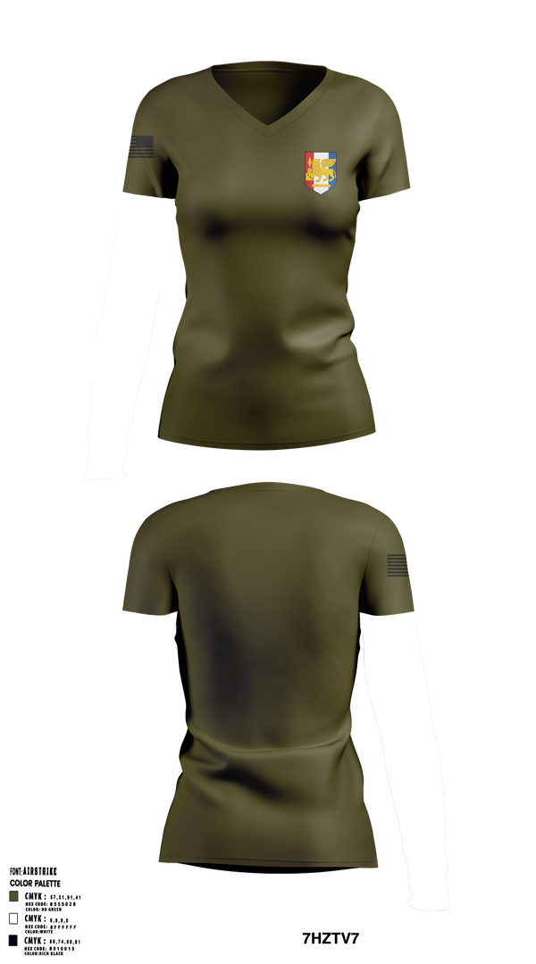 Womens Short Sleeve Vneck Shirt, 88th Artillery Detachment, , Teamtime, Team time, sublimation, custom sports apparel, team uniforms, spirit wear, spiritwear, sports uniforms, custom shirts, team store, custom team store, fundraiser sports, apparel fundraiser