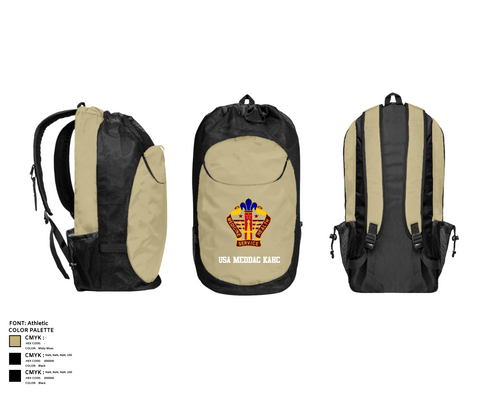 Gear Bag, USA MEDDAC KAHC, Army, Teamtime, Team time, sublimation, custom sports apparel, team uniforms, spirit wear, spiritwear, sports uniforms, custom shirts, team store, custom team store, fundraiser sports, apparel fundraiser