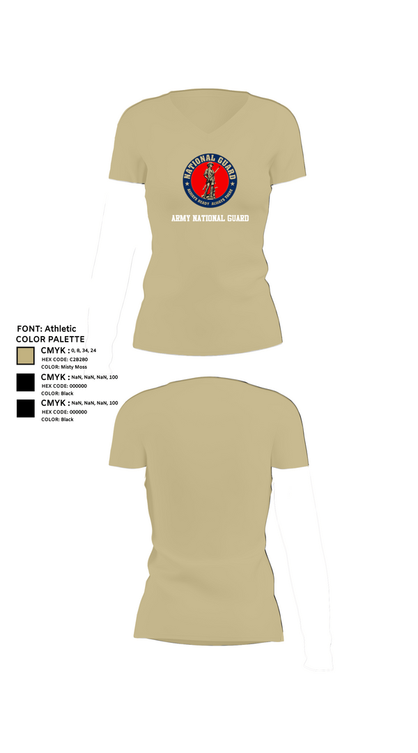 Womens Short Sleeve Vneck Shirt, , National Guard, Teamtime, Team time, sublimation, custom sports apparel, team uniforms, spirit wear, spiritwear, sports uniforms, custom shirts, team store, custom team store, fundraiser sports, apparel fundraiser