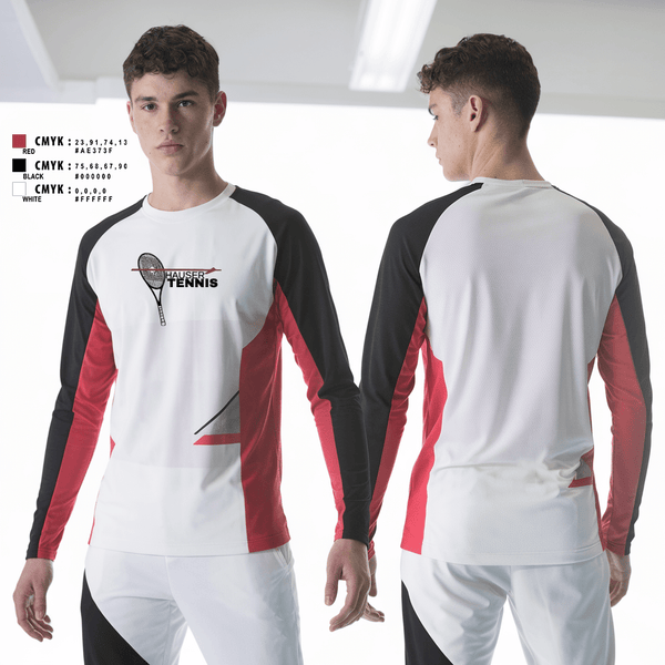 Long Sleeve Performance Shirt, Hauser High School Tennis, Tennis, Teamtime, Team time, sublimation, custom sports apparel, team uniforms, spirit wear, spiritwear, sports uniforms, custom shirts, team store, custom team store, fundraiser sports, apparel fundraiser