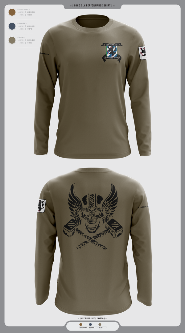 Long Sleeve Performance Shirt, 1-28 Infantry battalion, , Teamtime, Team time, sublimation, custom sports apparel, team uniforms, spirit wear, spiritwear, sports uniforms, custom shirts, team store, custom team store, fundraiser sports, apparel fundraiser