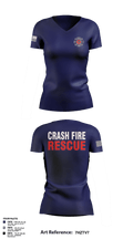 ISA Air base Fire Dept. 19172110 Women's Short Sleeve V-neck Shirt - 67