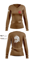 U.S ARMY, 108th ADA BDE, 44th ADA Regiment, 2nd Battalion, Charlie Battery, 60532413 Women's Long Sleeve V-neck Shirt - 2