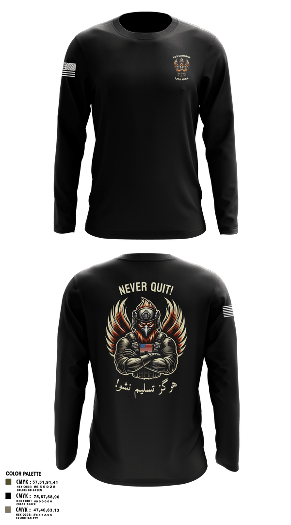 Long Sleeve Performance Shirt, F CO, 229th MI BN, , Teamtime, Team time, sublimation, custom sports apparel, team uniforms, spirit wear, spiritwear, sports uniforms, custom shirts, team store, custom team store, fundraiser sports, apparel fundraiser