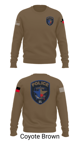 Crew Neck Sweatshirt, Cypress- Fairbanks ISD Police Department, Police, Teamtime, Team time, sublimation, custom sports apparel, team uniforms, spirit wear, spiritwear, sports uniforms, custom shirts, team store, custom team store, fundraiser sports, apparel fundraiser