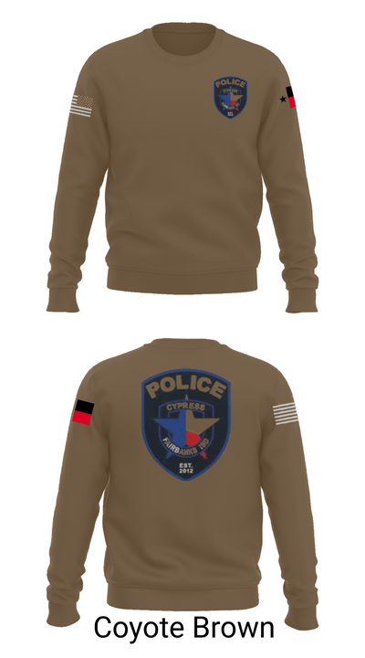 Cypress- Fairbanks ISD Police Department 56419862 Crew Neck Sweatshirt - 5
