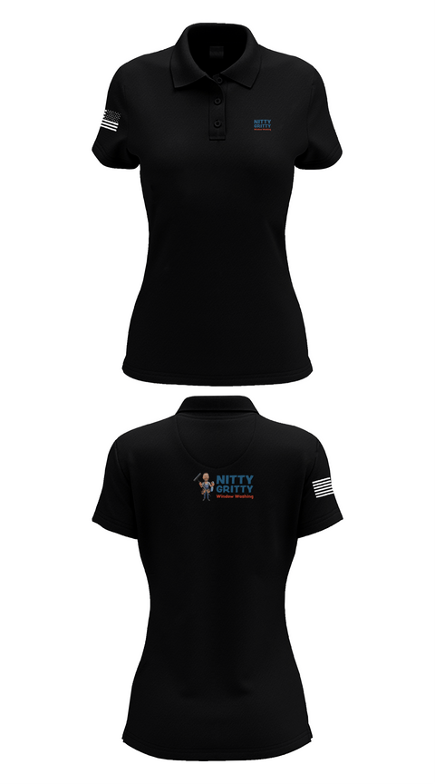 Womens Short Sleeve Performance Polo, Nitty Gritty Window washing, , Teamtime, Team time, sublimation, custom sports apparel, team uniforms, spirit wear, spiritwear, sports uniforms, custom shirts, team store, custom team store, fundraiser sports, apparel fundraiser