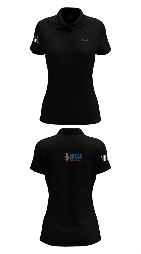 Womens Short Sleeve Performance Polo, Nitty Gritty Window washing, , Teamtime, Team time, sublimation, custom sports apparel, team uniforms, spirit wear, spiritwear, sports uniforms, custom shirts, team store, custom team store, fundraiser sports, apparel fundraiser