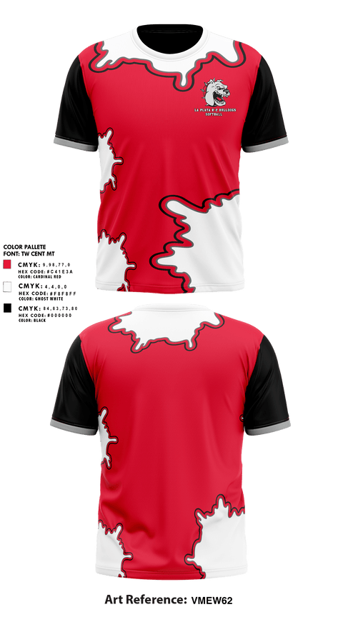 Short Sleeve Performance Shirt, La Plata R-2 Bulldogs Softball, Softball, Teamtime, Team time, sublimation, custom sports apparel, team uniforms, spirit wear, spiritwear, sports uniforms, custom shirts, team store, custom team store, fundraiser sports, apparel fundraiser