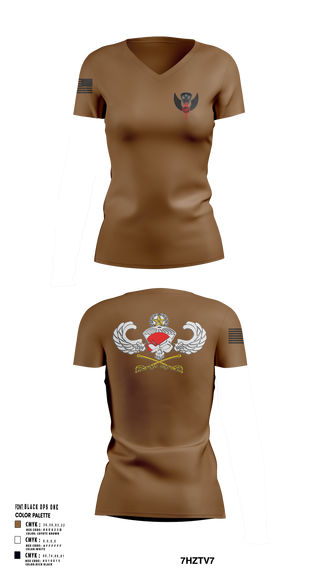 Womens Short Sleeve Vneck Shirt, Dog troop 1-509th, Army, Teamtime, Team time, sublimation, custom sports apparel, team uniforms, spirit wear, spiritwear, sports uniforms, custom shirts, team store, custom team store, fundraiser sports, apparel fundraiser