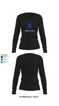 Pershing Rifles Troop L-1 10347059 Women's Long Sleeve V-neck Shirt - 22