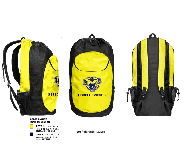 Gear Bag, Battle Creek Central Baseball, Baseball, Teamtime, Team time, sublimation, custom sports apparel, team uniforms, spirit wear, spiritwear, sports uniforms, custom shirts, team store, custom team store, fundraiser sports, apparel fundraiser