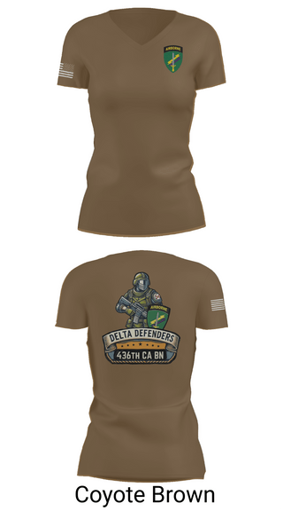 Womens Short Sleeve Vneck Shirt, D Co 436th CA BN, , Teamtime, Team time, sublimation, custom sports apparel, team uniforms, spirit wear, spiritwear, sports uniforms, custom shirts, team store, custom team store, fundraiser sports, apparel fundraiser