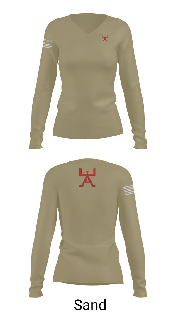 Womens Long Sleeve Vneck Shirt, 355 CES, Air Force, Teamtime, Team time, sublimation, custom sports apparel, team uniforms, spirit wear, spiritwear, sports uniforms, custom shirts, team store, custom team store, fundraiser sports, apparel fundraiser