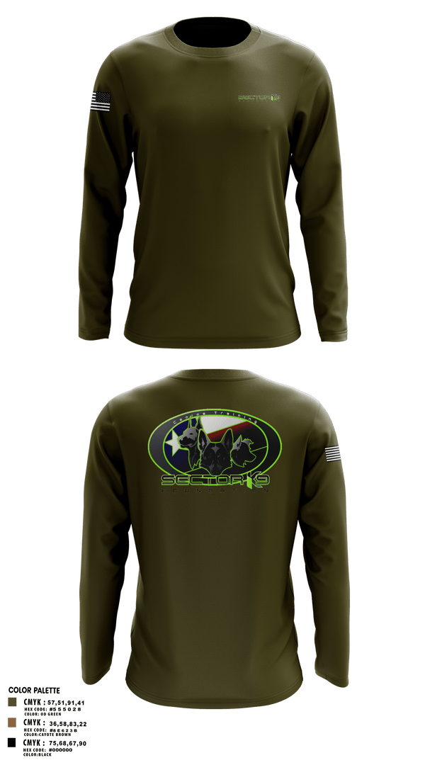 Long Sleeve Performance Shirt, Sector K9 Foundation, , Teamtime, Team time, sublimation, custom sports apparel, team uniforms, spirit wear, spiritwear, sports uniforms, custom shirts, team store, custom team store, fundraiser sports, apparel fundraiser