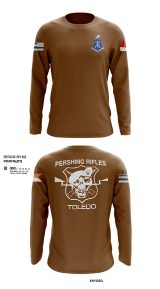 Long Sleeve Performance Shirt, Pershing Rifles Troop L-1, , Teamtime, Team time, sublimation, custom sports apparel, team uniforms, spirit wear, spiritwear, sports uniforms, custom shirts, team store, custom team store, fundraiser sports, apparel fundraiser