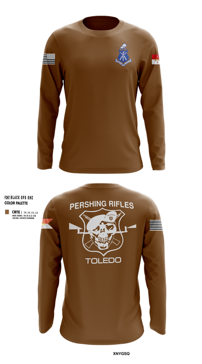 Pershing Rifles Troop L-1 10347059 Long Sleeve Performance Shirt 150