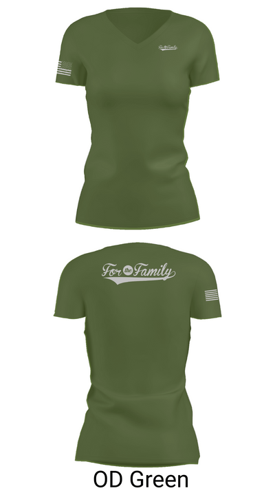 For The Family 85237509 Women's Short Sleeve V-neck Shirt - 46