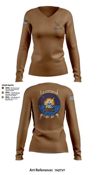 Womens Long Sleeve Vneck Shirt, 146th ASOS, Air Force, Teamtime, Team time, sublimation, custom sports apparel, team uniforms, spirit wear, spiritwear, sports uniforms, custom shirts, team store, custom team store, fundraiser sports, apparel fundraiser