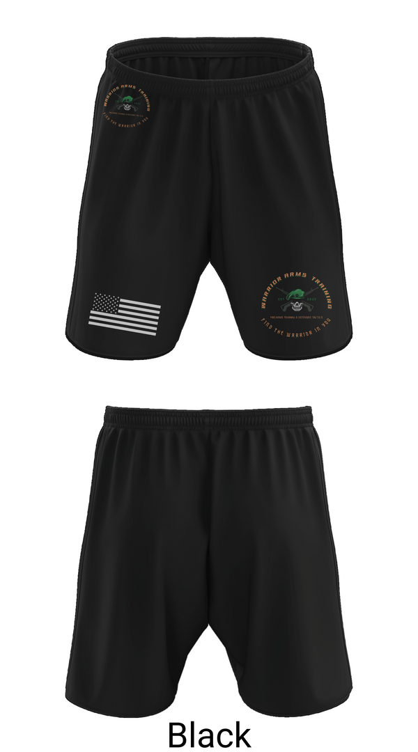 Athletic Shorts With Pockets, Warrior Arms Training, , Teamtime, Team time, sublimation, custom sports apparel, team uniforms, spirit wear, spiritwear, sports uniforms, custom shirts, team store, custom team store, fundraiser sports, apparel fundraiser