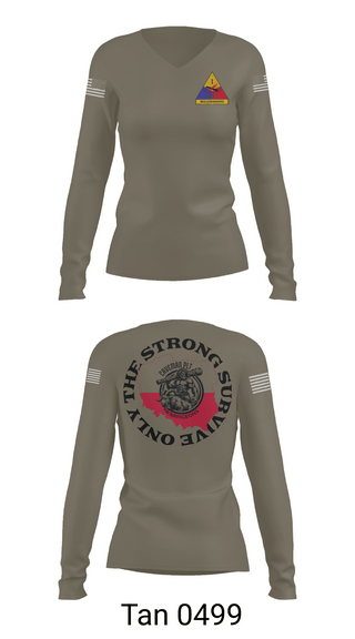 Womens Long Sleeve Vneck Shirt, 261st BSC CAVEMAN PLT, , Teamtime, Team time, sublimation, custom sports apparel, team uniforms, spirit wear, spiritwear, sports uniforms, custom shirts, team store, custom team store, fundraiser sports, apparel fundraiser