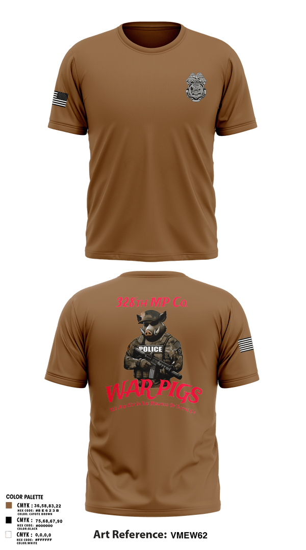 Short Sleeve Performance Shirt, 328th MP Co., , Teamtime, Team time, sublimation, custom sports apparel, team uniforms, spirit wear, spiritwear, sports uniforms, custom shirts, team store, custom team store, fundraiser sports, apparel fundraiser