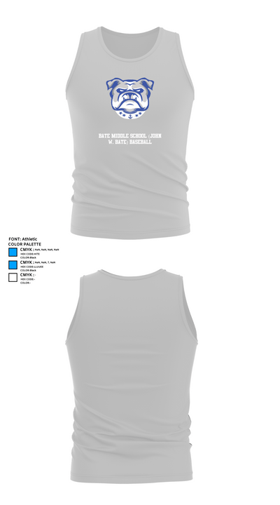 Bate Middle School (John W. Bate) Baseball 45359159 Tank Top - 13