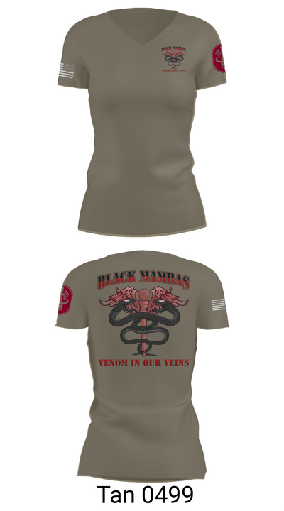 B-Co MRB Mamba 47249464 Women's Short Sleeve V-neck Shirt - 68