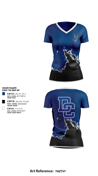 Womens Short Sleeve Vneck Shirt, Deer Creek Antlers, Golf, Teamtime, Team time, sublimation, custom sports apparel, team uniforms, spirit wear, spiritwear, sports uniforms, custom shirts, team store, custom team store, fundraiser sports, apparel fundraiser
