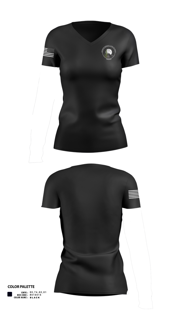 Womens Short Sleeve Vneck Shirt, GE IOC/RIT, , Teamtime, Team time, sublimation, custom sports apparel, team uniforms, spirit wear, spiritwear, sports uniforms, custom shirts, team store, custom team store, fundraiser sports, apparel fundraiser