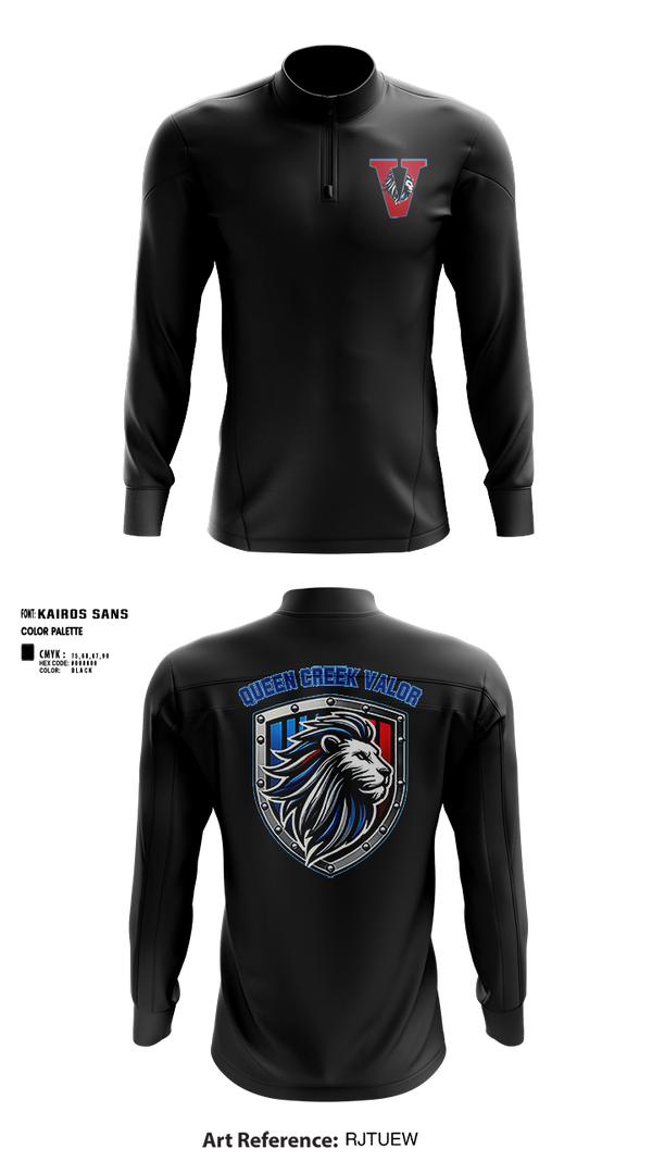 Quarter Zip Jacket, Valor, , Teamtime, Team time, sublimation, custom sports apparel, team uniforms, spirit wear, spiritwear, sports uniforms, custom shirts, team store, custom team store, fundraiser sports, apparel fundraiser