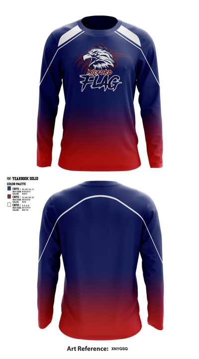 Milford Eagles Pop Warner Football and Cheer 85500081 Long Sleeve Performance Shirt 3 (1)