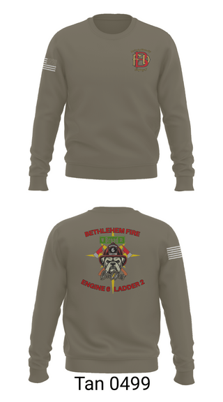 Crew Neck Sweatshirt, Bethlehem Fire Department E6/L2, , Teamtime, Team time, sublimation, custom sports apparel, team uniforms, spirit wear, spiritwear, sports uniforms, custom shirts, team store, custom team store, fundraiser sports, apparel fundraiser