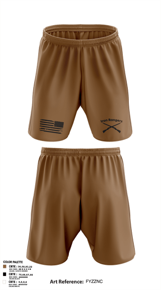 Athletic Shorts With Pockets, Iron Rangers, Army, Teamtime, Team time, sublimation, custom sports apparel, team uniforms, spirit wear, spiritwear, sports uniforms, custom shirts, team store, custom team store, fundraiser sports, apparel fundraiser