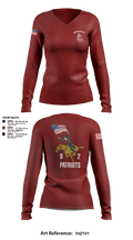B2 Patriots no C flag Women's Long Sleeve V-neck Shirt - 2