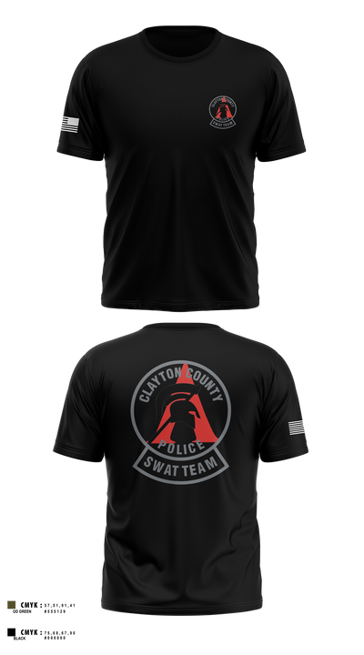 Clayton County Police SWAT Team 81902169 Old School Cotton Feel Shirt - 2