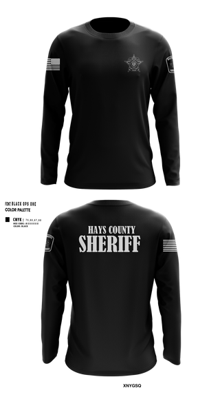 Long Sleeve Performance Shirt, Hays County Sheriff’s Office, , Teamtime, Team time, sublimation, custom sports apparel, team uniforms, spirit wear, spiritwear, sports uniforms, custom shirts, team store, custom team store, fundraiser sports, apparel fundraiser