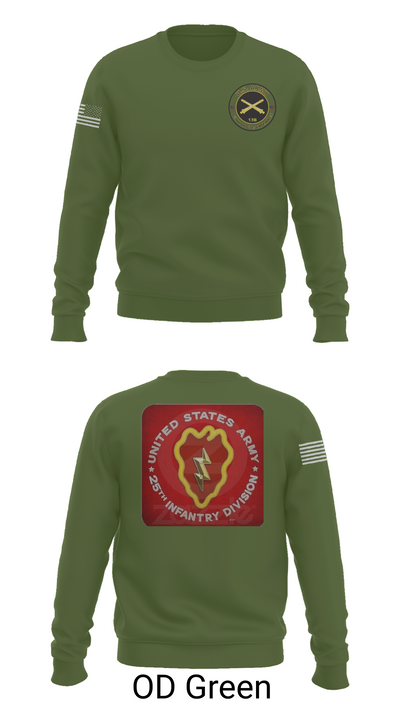 25th infantry division C-Btry 1/8 FA 8241745 Crew Neck Sweatshirt - 45