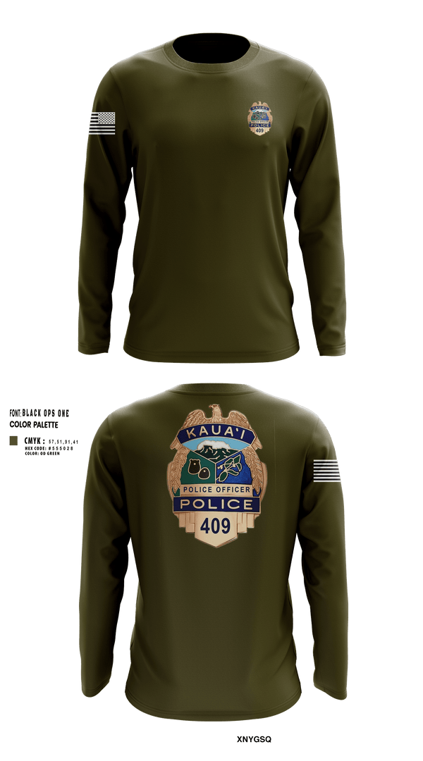 Long Sleeve Performance Shirt, KAUAI POLICE DEPT, , Teamtime, Team time, sublimation, custom sports apparel, team uniforms, spirit wear, spiritwear, sports uniforms, custom shirts, team store, custom team store, fundraiser sports, apparel fundraiser