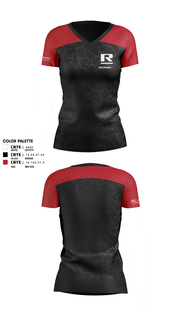 Womens Short Sleeve Vneck Shirt, Ronin TC, , Teamtime, Team time, sublimation, custom sports apparel, team uniforms, spirit wear, spiritwear, sports uniforms, custom shirts, team store, custom team store, fundraiser sports, apparel fundraiser