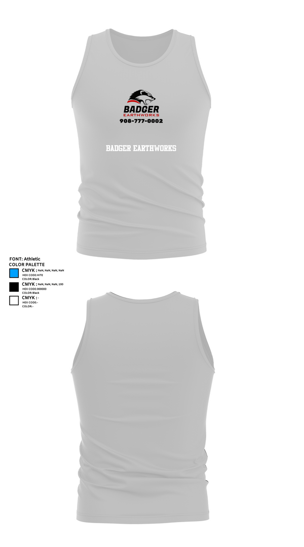 Tank Top, Badger Earthworks, , Teamtime, Team time, sublimation, custom sports apparel, team uniforms, spirit wear, spiritwear, sports uniforms, custom shirts, team store, custom team store, fundraiser sports, apparel fundraiser