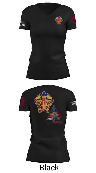 Womens Short Sleeve Vneck Shirt, USA MEDDAC KAHC, Army, Teamtime, Team time, sublimation, custom sports apparel, team uniforms, spirit wear, spiritwear, sports uniforms, custom shirts, team store, custom team store, fundraiser sports, apparel fundraiser