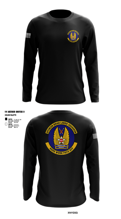Spencer Brian LaBrie Squadron 3444583 Long Sleeve Performance Shirt 6