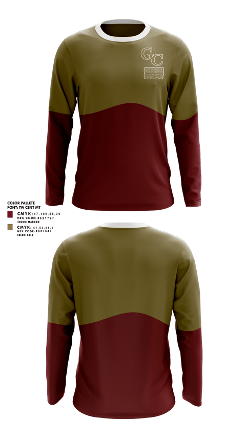 Long Sleeve Performance Shirt, George County Middle School Track and Field, Track & Field, Teamtime, Team time, sublimation, custom sports apparel, team uniforms, spirit wear, spiritwear, sports uniforms, custom shirts, team store, custom team store, fundraiser sports, apparel fundraiser